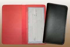 Side Tear Leather Checkbook Cover