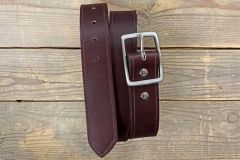 Black Cherry Leather Belt